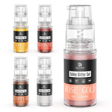 DecoRom, purpurina comestible, polvo, 10 gramos Glitter Naty Shop Set 5 colores
