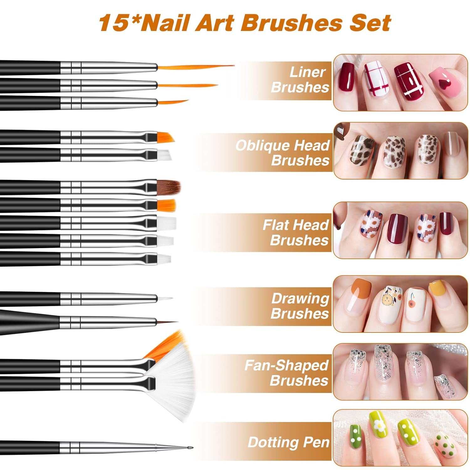 MELLIEX Juego de 45 accesorios para decoración de uñas, Nägel Pinsel Strasssteine ​​​​Glitzer Goldfolie Nageldesign Dotted Pen Streifenband para Nagelkunst Maniküre Set