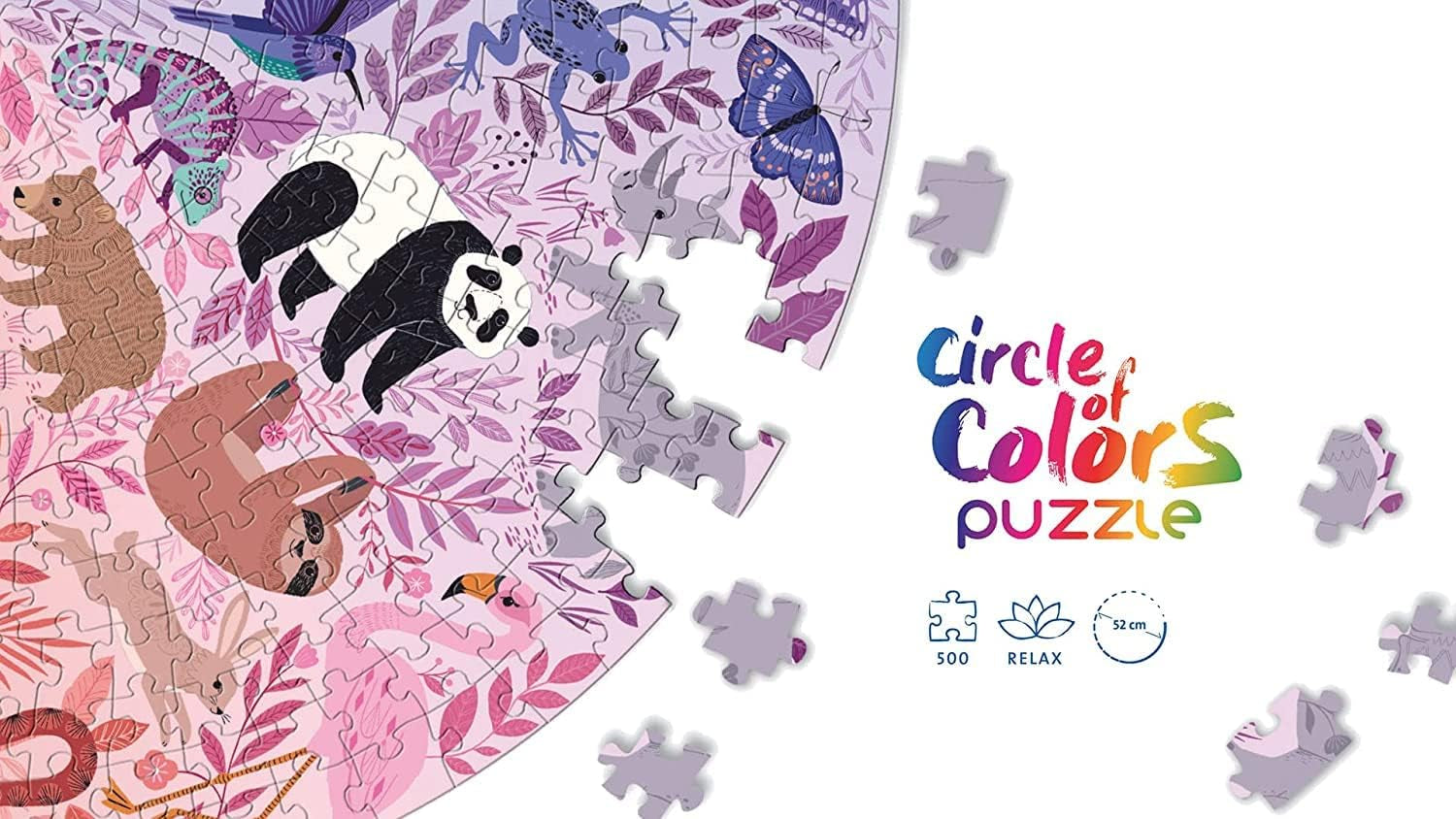 Ravensburger Puzzle 17172 Círculo de colores - Animales 500 piezas Puzzle Naty Shop
