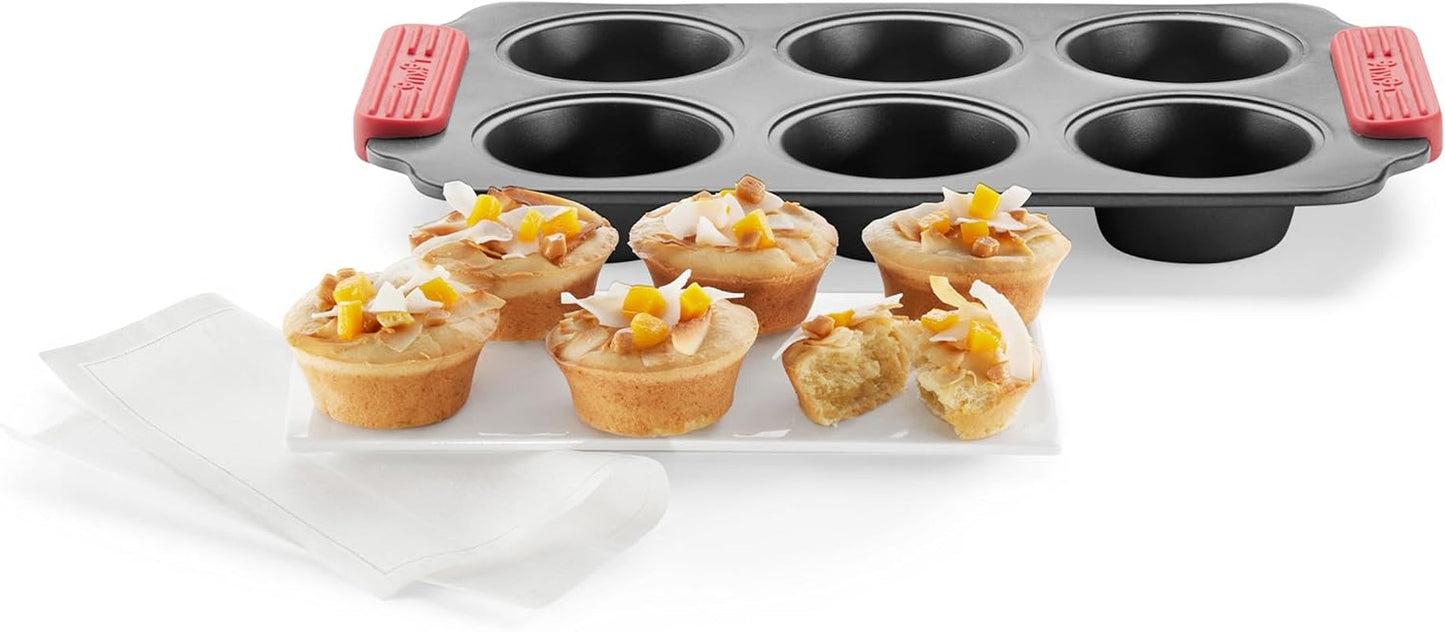 Lékué Muffin-Backform, Antihaftbeschichte, Metall, 6 moldes y bandejas Mulden Naty Shop