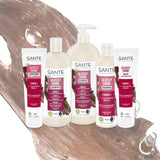 SANTE Naturkosmetik Glossy Shine Mask extracto de hoja de abedul orgánico + 3x complejo de proteínas, mascarilla capilar hidratante y sin silicona, cuidado del cabello vegano para más brillo y flexibilidad, 150 ml Naty Shop Hair Mask