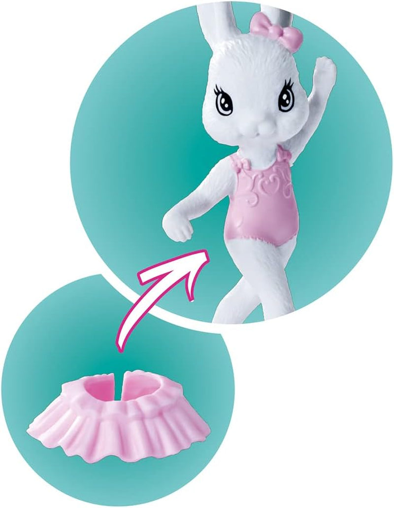 Simba 105733603 - Steffi Love Dancing Ballerina, Steffi como muñeca bailarina con amiga animal y falda giratoria, muñeca de juego 29 cm, a partir de 3 años