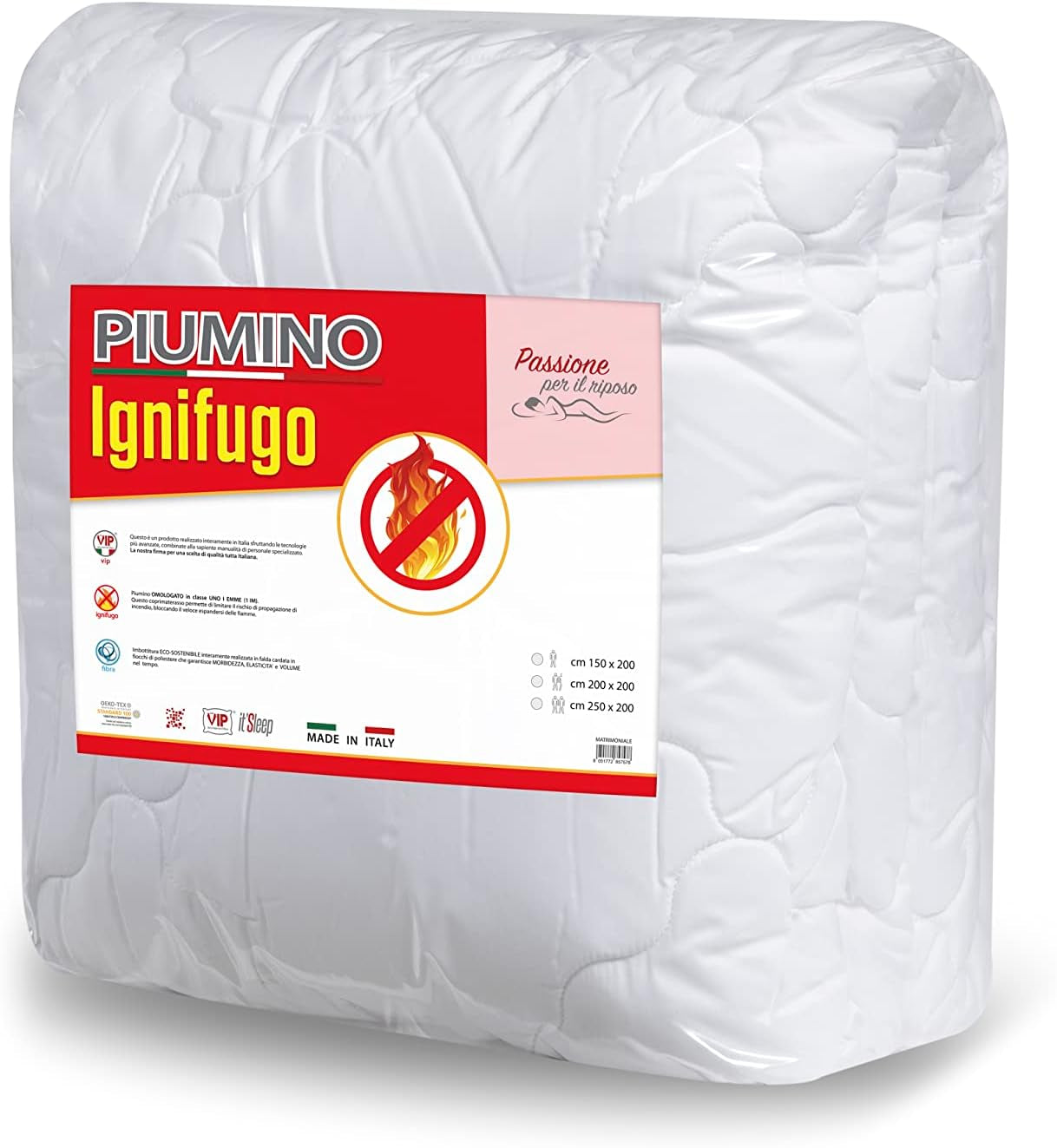 VIP Very Importante Pillow Edredón nórdico de plumas para invierno, homologado clase 1, 100% poliéster, silicona, cartón, 155 X 205 cm, tamaño 300, blanco Edredones y edredones Naty Shop