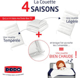 DODO 25665 Manta 4 Estaciones 140 X 200 Cm Poliéster Blanco Edredones y Edredones Naty Shop