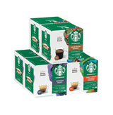 STARBUCKS Probierset, Espresso-Varianten de Nescafé Dolce Gusto Kaffeekapseln 6 x 12 (72 Kapseln) - Exklusiv bei Amazon