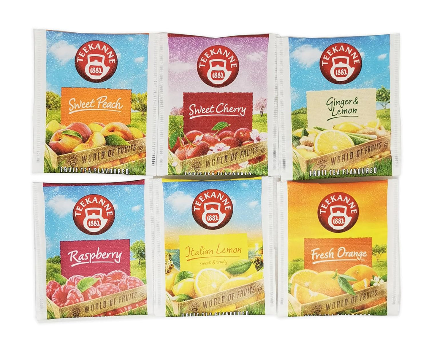Teekanne World of Fruits (NUEVA EDICIÓN) - Caja con selección de tés de frutas - 6 sabores * 5 bolsitas de té