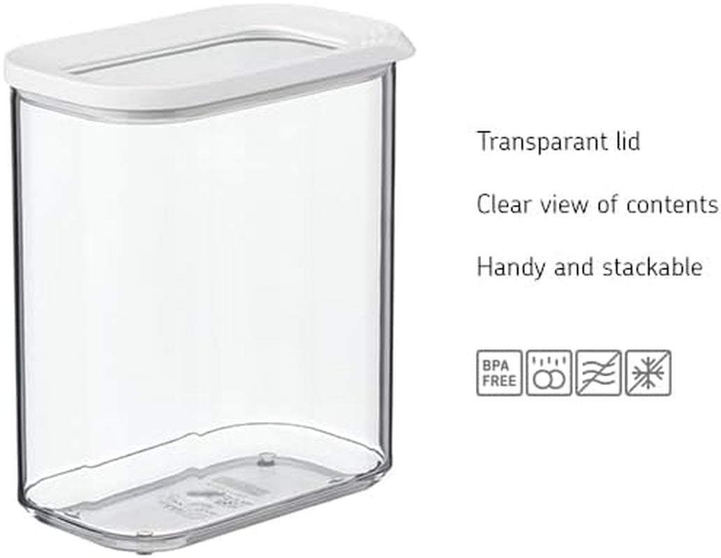 Mepal - Caja para Nevera Modula XXL - Recipiente para Alimentos con Tapa - Organizador de Cocina y Caja de Plástico - Organizador para Nevera Apilable y Precintable - 4800ml - Cajas para Alimentos Blancas Naty Shop