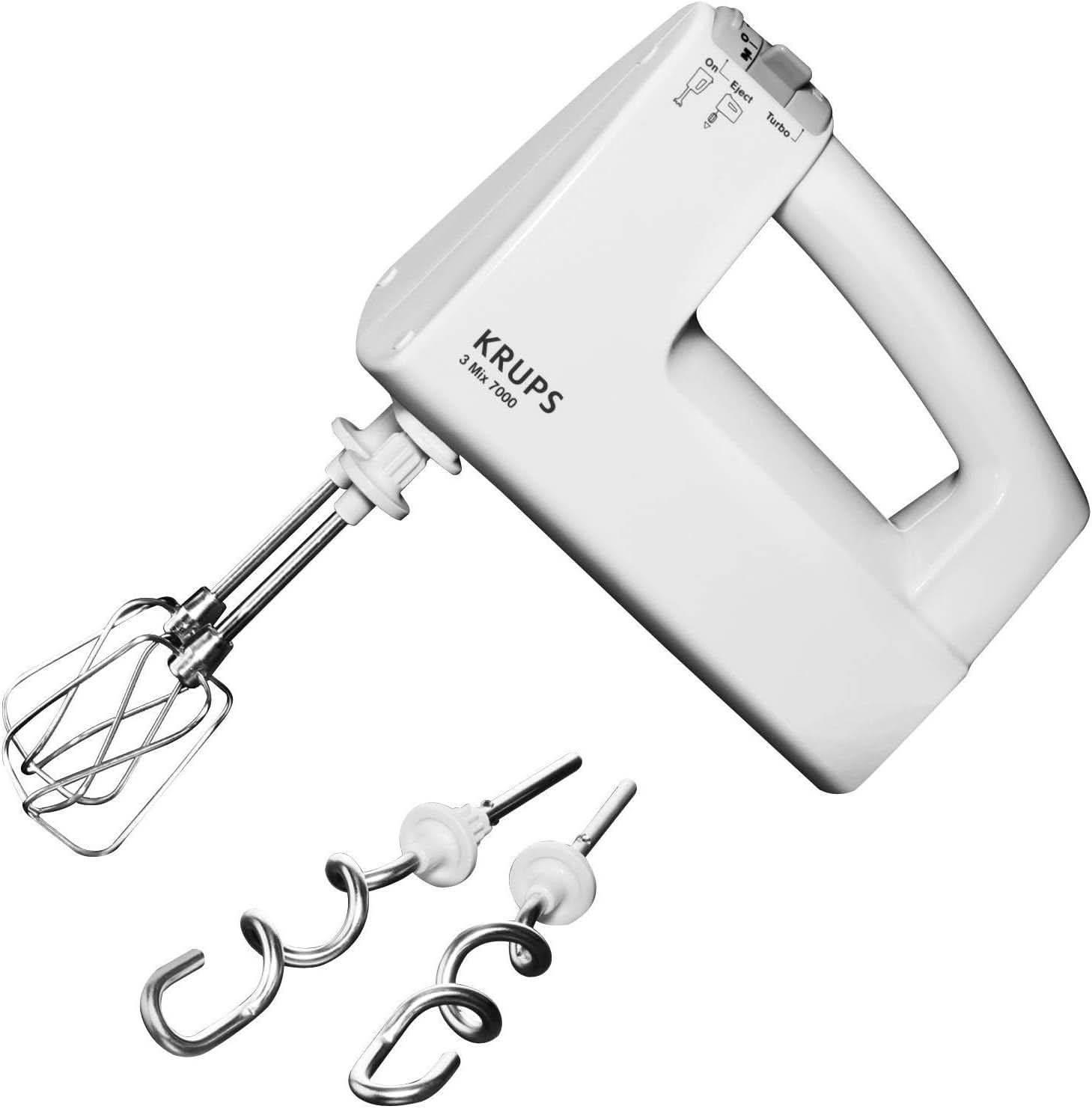 Krups 3Mix 7000 Batidora de mano 60 Jahre Special Edition, 500 Watt, Knet- Und Rührhaken Aus Edelstahl, Langes Netzkabel, Zubehörtasche, F6085811, Schwarz/Kupfer Kitchen Naty Shop Single