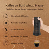 Handpresso - Handcoffee Auto 21000 | Máquina de café expreso para automóvil de 12 V - Máquina de café expreso de 12 voltios para automóviles | Cafetera espresso Senseo Pad para coches - Cafetera espresso de viaje de 12 V | Cafetera espresso de 12 voltios para autocaravanas