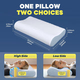 Alivio del dolor de cuello Almohada refrescante para el cuello Almohadas para dormir de espuma viscoelástica Almohada cervical para el dolor de cuello y hombros Almohada ergonómica para la cama Almohada de apoyo para el cuello para personas que duermen boca arriba Almohadas ortopédicas cervicales Naty Shop