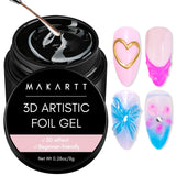 Makartt 3D Nail Art Gel - Gel de pegamento de diamantes de imitación 15G para llaveros de uñas, gel multifuncional para escultura de uñas para diseño de uñas DIY, escultura de uñas modelado de uñas en casa (transparente)
