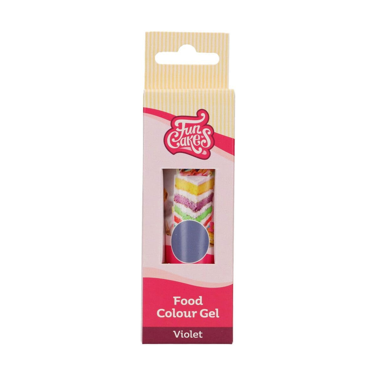 Funcakes Purple Food Color Gel: Colorante alimentario altamente concentrado para masa, crema, fondant, mazapán, bollería, fácil dosificación, gotas individuales para crear colores vibrantes, Halal, 30g