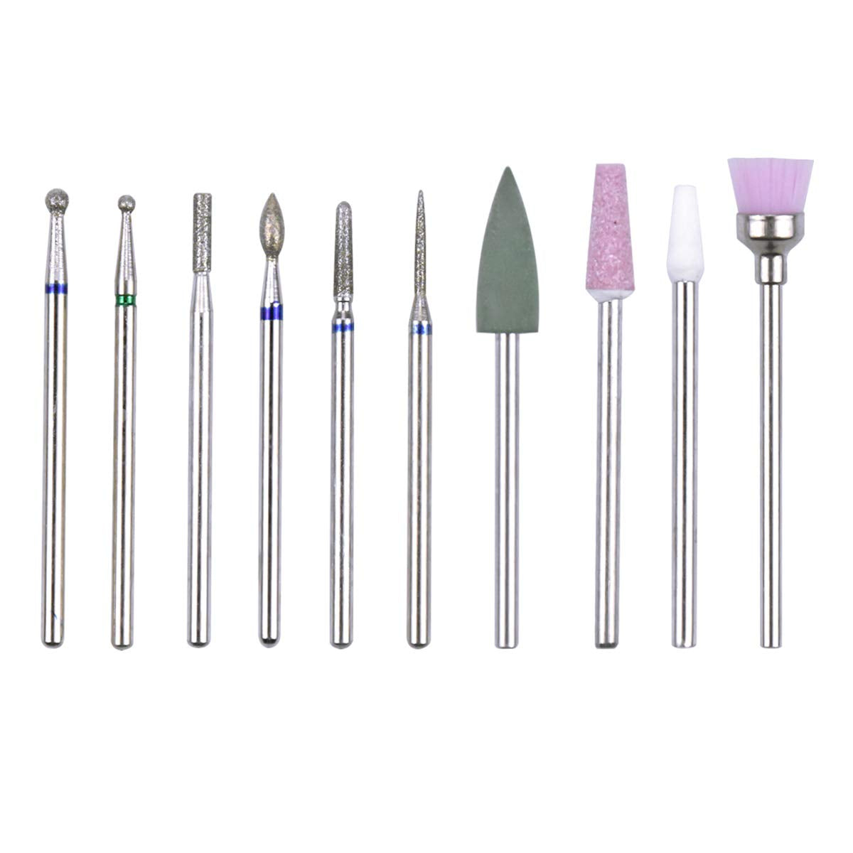 10 piezas Nagelbohrer Bits, Nagelfräser, Wolframlegierung Nagelfräser Bits, Professioneller Nagelfräser, Gelnägel Zubehör Nageldesign Zubehör Für Maniküre Pedicüre Entfernen Nail Art