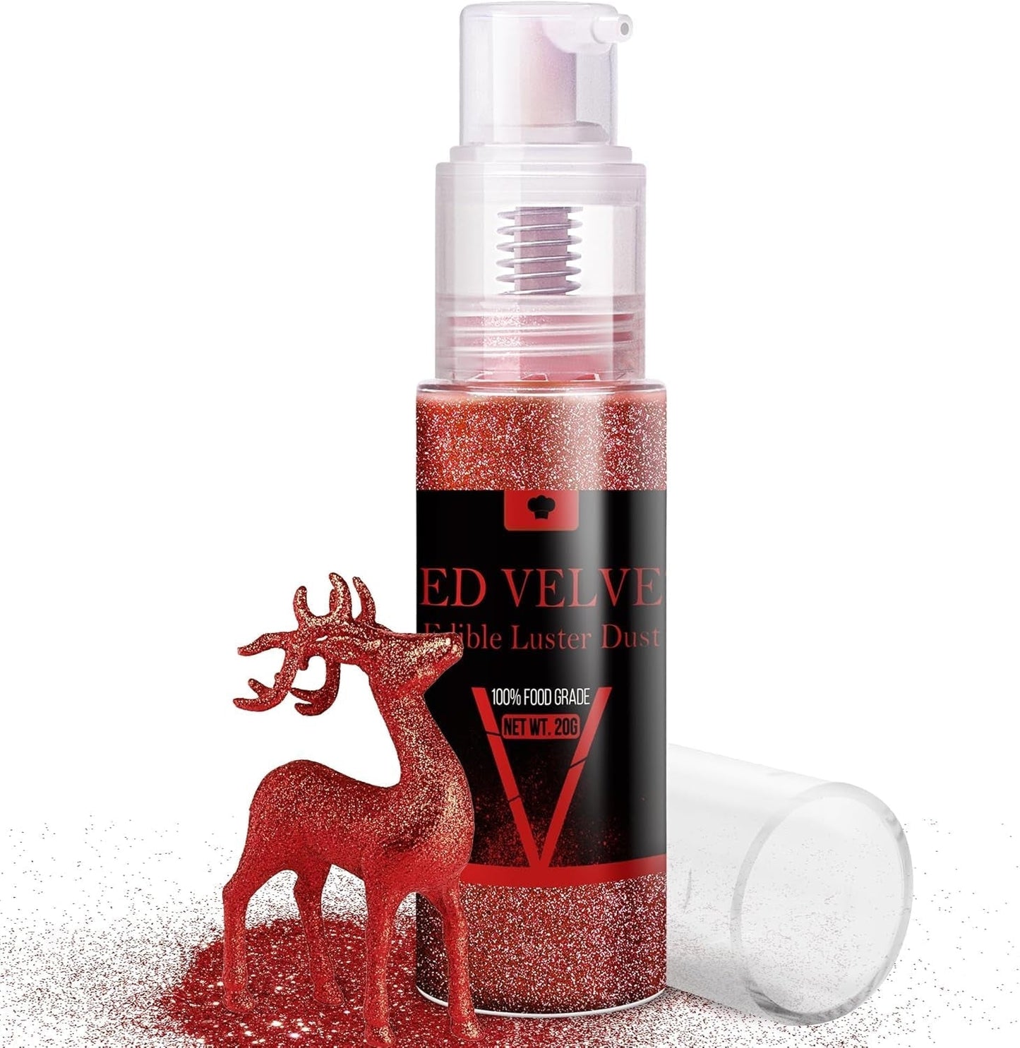 Set de espray de purpurina comestible - 20 g de polvo de purpurina iridiscente para bebidas, champán, pasteles - Colorante metálico comestible para cócteles, vino, licor, repostería, tartas