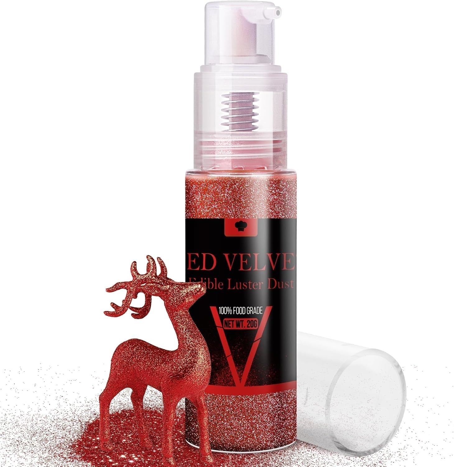Set de espray de purpurina comestible - 20 g de polvo de purpurina iridiscente para bebidas, champán, pasteles - Colorante metálico comestible para cócteles, vino, licor, repostería, tartas