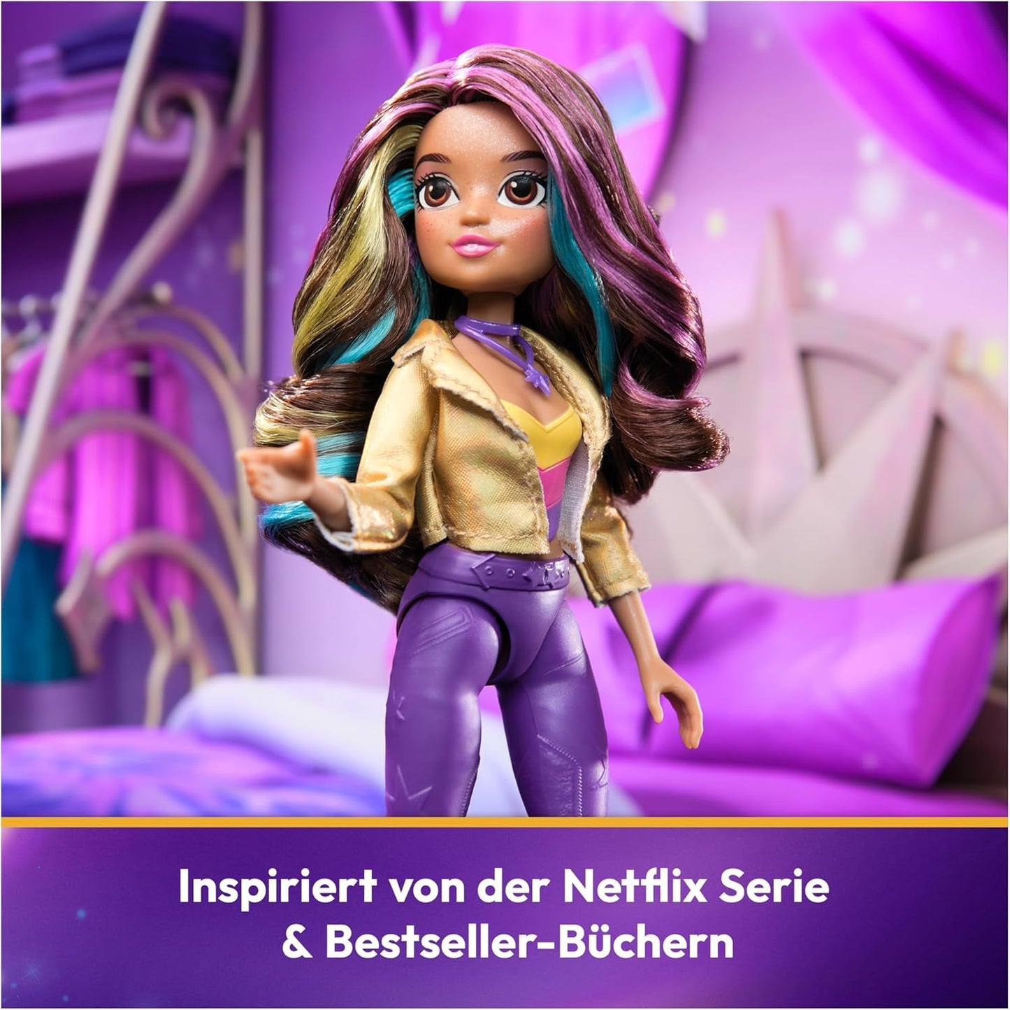 Baile de máscaras de lujo de Unicorn Academy - Muñeca Sophia Original de la popular serie de Netflix, 24 cm de altura, con 2 conjuntos y accesorios, para edades de 4 años en adelante
