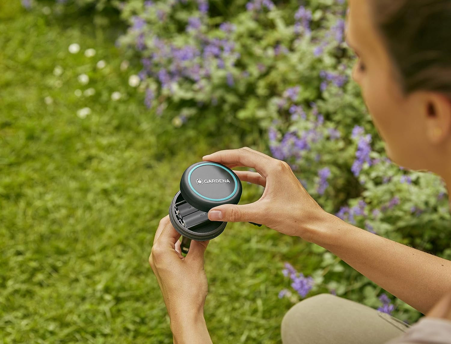Cable de extensión Gardena (10 m) para sensor de lluvia y sensor de humedad del suelo, cable de conexión con sistema Easy Click, extensible hasta 105 m, para uso sobre y bajo tierra (01868-20)