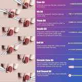 Depvko 30 piezas Nagelfräser Aufsätze Bits, 3/32'' Keramik Bohrer Für Nägel Acryl Diamant-Nagelhaut-Efile-Hartmetall-Retferner Für Zuhause Salon Gel, Maniküre Pediküre-Werkzeuge (Incluye 3 Etueln)