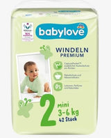 Pañales premium talla 2, mini, 3-6 kg, 42 piezas