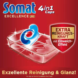 Somat Excellence plus 4En1 Caps (50 Caps), Naty Shop pastillas para lavavajillas