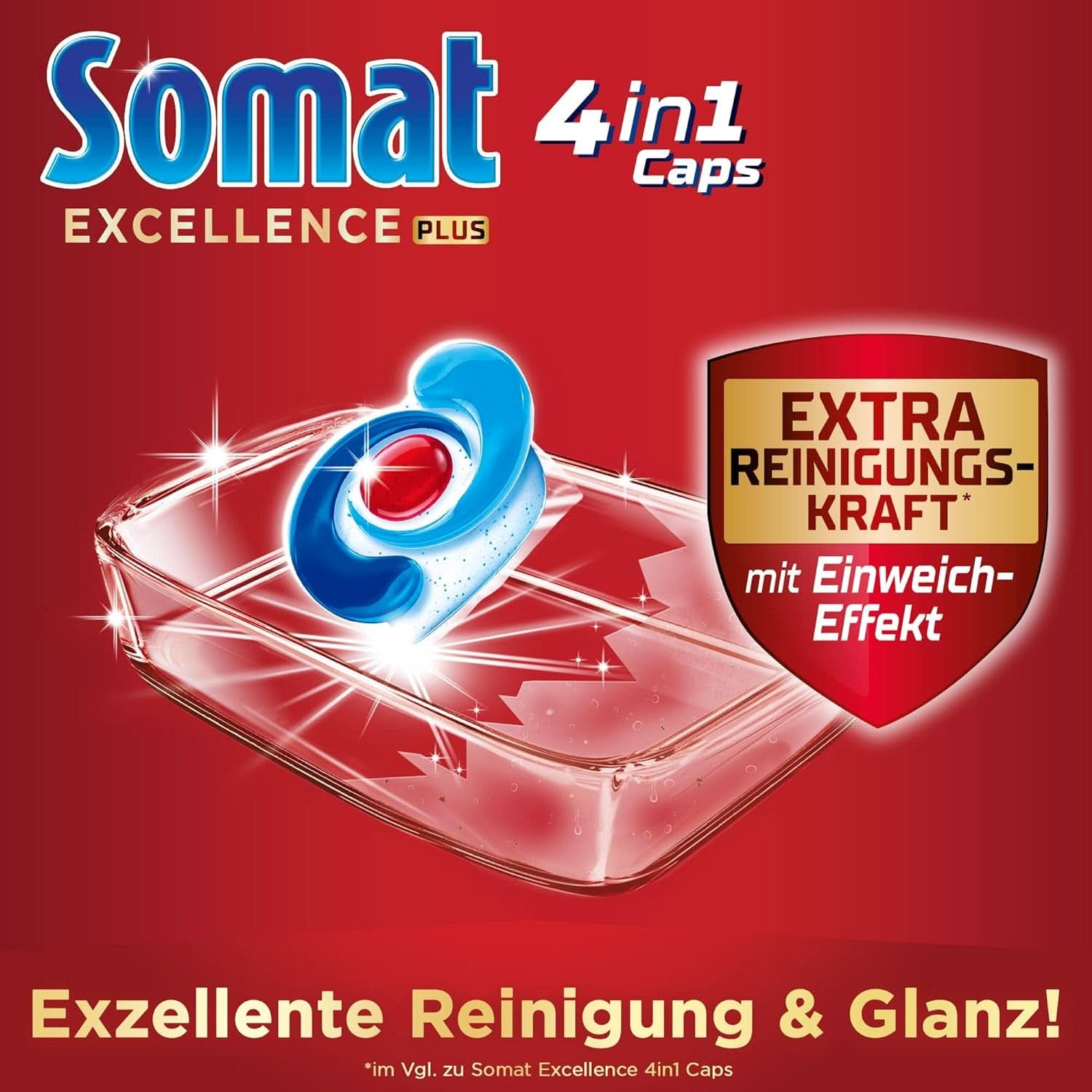 Somat Excellence plus 4En1 Caps (50 Caps), Naty Shop pastillas para lavavajillas