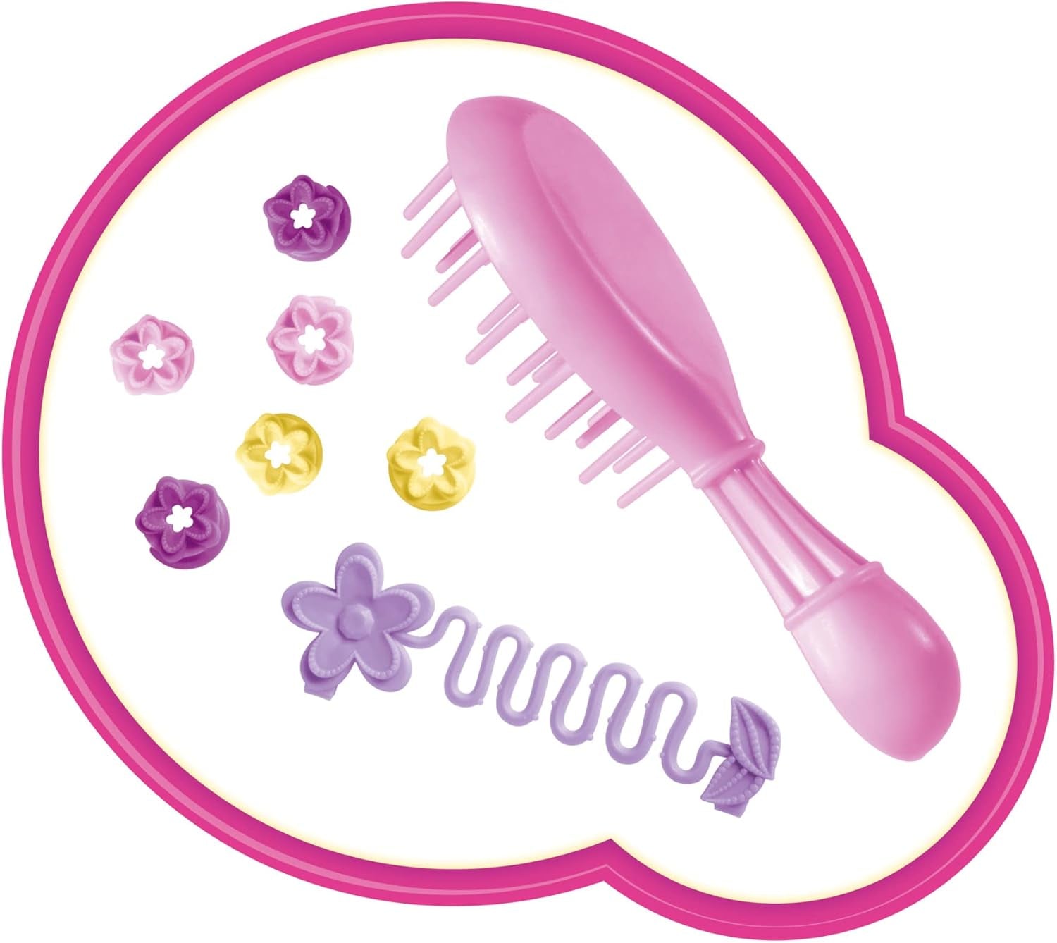 Simba 105733640 - Steffi Love Flower Hair, muñeca con pelo extra largo, incluye 6 clips, accesorio para trenza y peine, 29 cm, a partir de 3 años