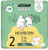 Pañales Moomin Baby Eco, talla 3, 5-8 kg, 48 piezas, pañales suaves premium | Suave y agradable para la piel, transpirable, absorbente, sin productos químicos innecesarios |