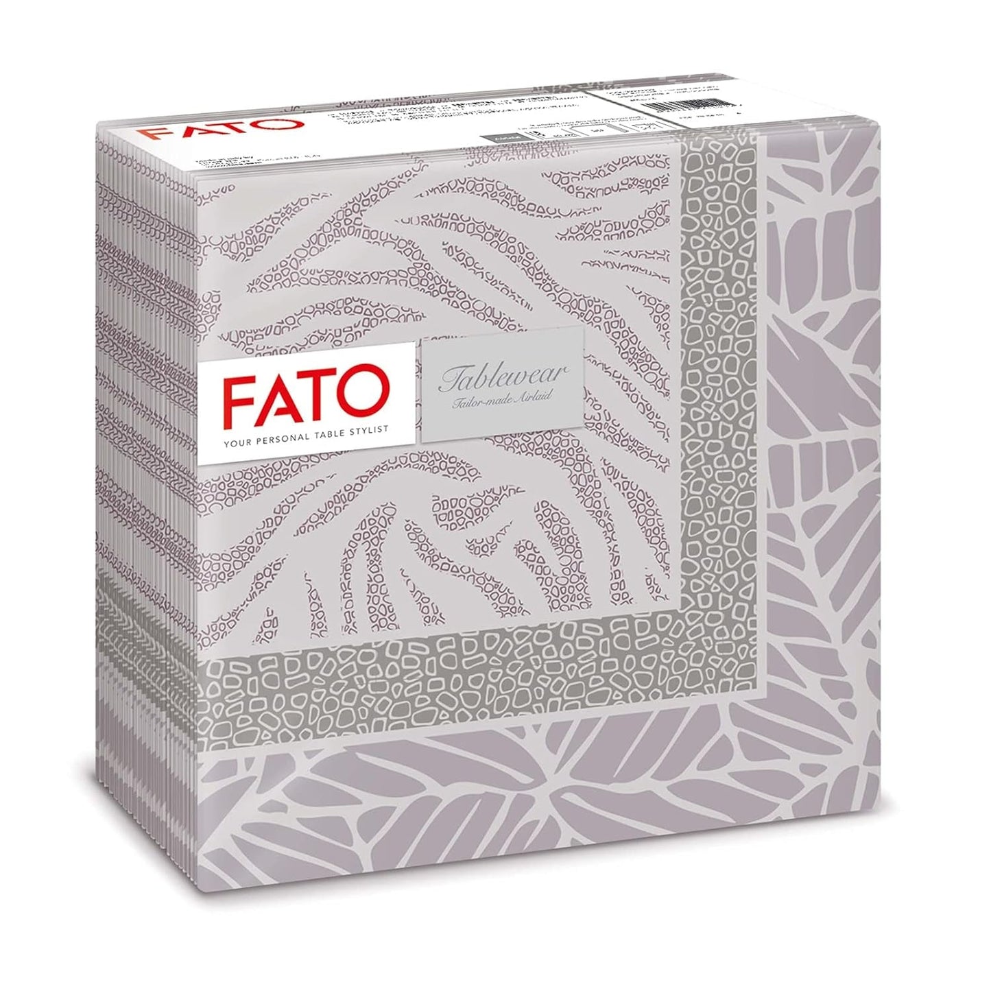 Fato - Servilletas de papel seco, airlaid, efecto textil, paquete de 50 servilletas, 40X40 plegadas en formato 4, Tropicana Decor