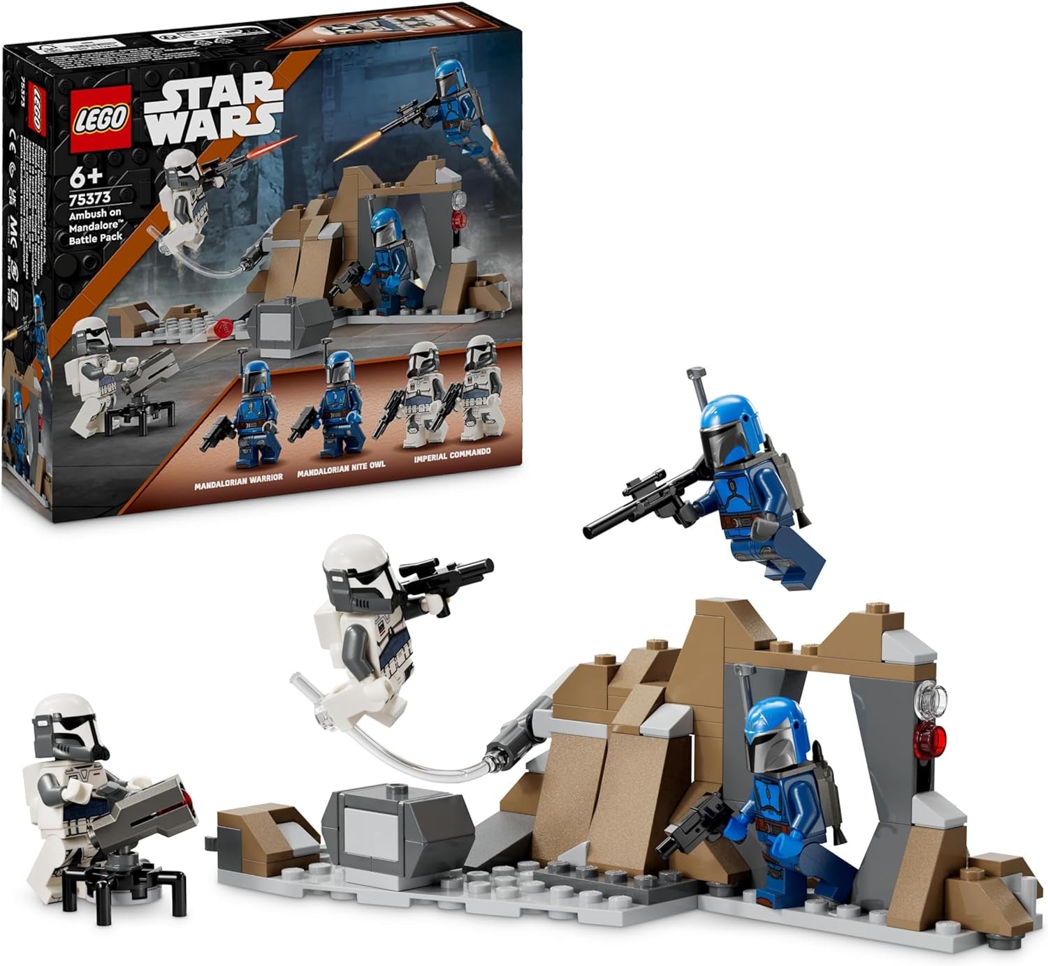 LEGO Star Wars: Emboscada mandaloriana en Mandalore Battle Pack, juguete de construcción de aventuras para niños, set de acción coleccionable, idea de regalo para niños y niñas 75373 Juegos de construcción Besuche den LEGO-Store Default Title