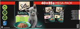 Sheba comida húmeda para gatitos, en sobres surtidos, con salmón (MSC) y pollo en salsa, multipack 40x85g