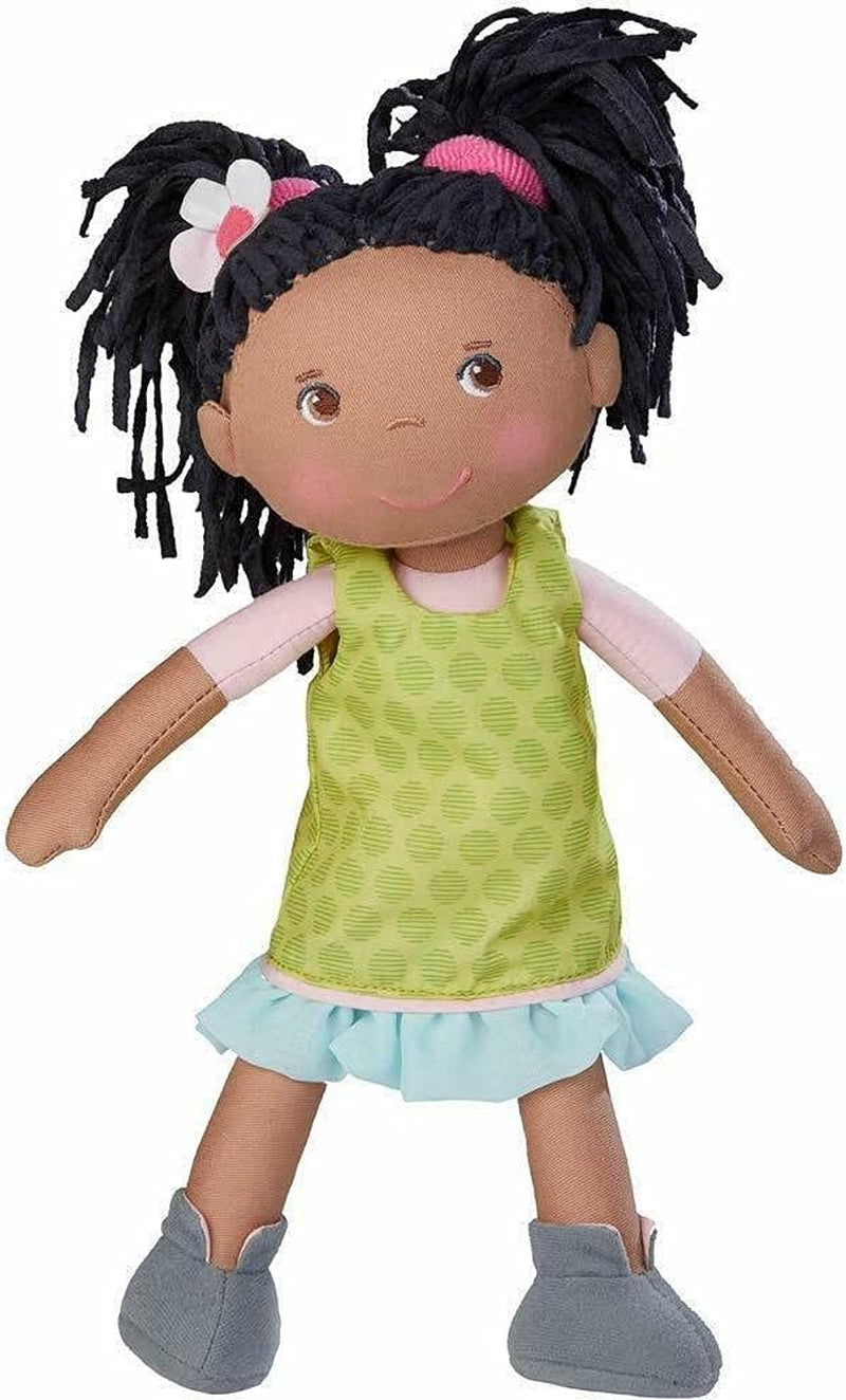 HABA 304576 - Muñeca Cari, 30 cm, Muñeca suave y de tela para niños a partir de 18 meses, con ropita desenfundable y pelo largo