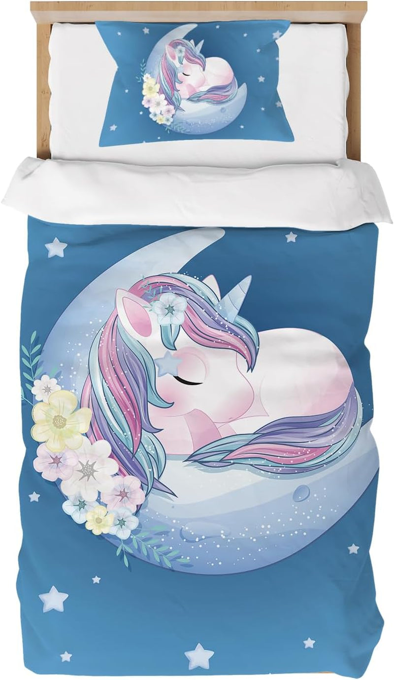 Ropa de cama infantil, Unicornio Soft, microfibra Ropa de cama infantil Naty Shop Unicornio 100X135 Cm