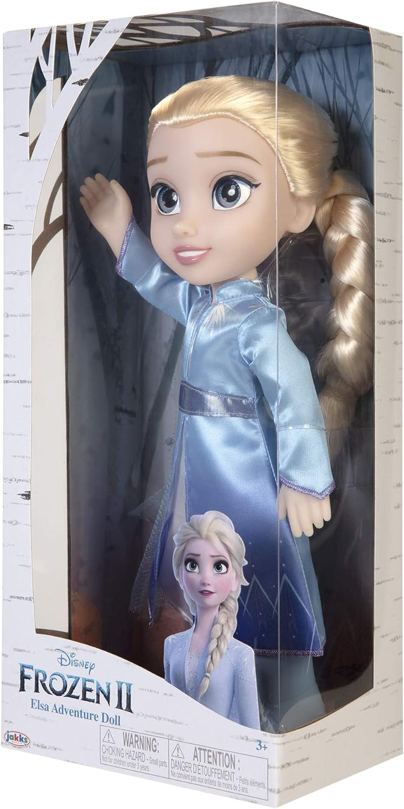 Muñeca de viaje Elsa de Frozen 2 de Disney, muñeca de 35 cm con vestido inspirado en una película de culto, botas y pelo largo trenzado para mayor diversión a la hora de jugar, para niñas a partir de 3 años