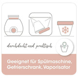 Recipientes para leche materna NIP Primeros Momentos 150 ml, 4 piezas: apilables y antigoteo Accesorios Alimentación y Lactancia Bebe Naty Shop