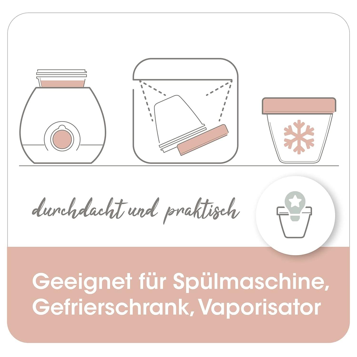 Recipientes para leche materna NIP Primeros Momentos 150 ml, 4 piezas: apilables y antigoteo Accesorios Alimentación y Lactancia Bebe Naty Shop