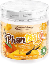 Ironmaxx Phantasty - Melocotón Cremoso Dosis 250G | Vegan Geschmackspulver Mit Echten Frucht- Oder Nussstückchen | Perfekter Zuckerersatz Edulcorantes Naty Shop 250 G (1Er Pack) Mango Vainilla Sueño