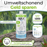 Botella de recambio BULA® Popo (750 ml) ¡SOLO PARA RELLENAR nuestras botellas de 150 ml y 50 ml! | ¡Reemplaza hasta 1000 toallitas! | Con ingredientes de origen natural