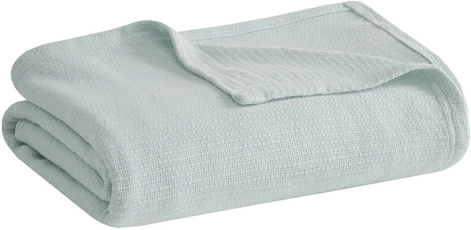 Madison Park Freshspun Wicker Twin Grey Cotton Blanket Camas y mantas Madison Park King Blue