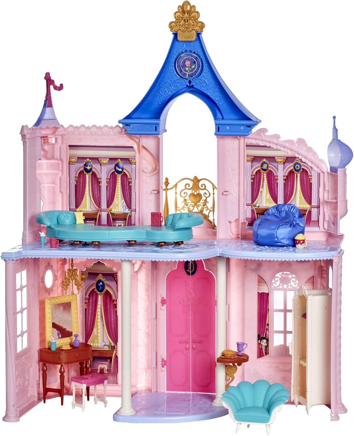 Casa de Muñecas Comfy Squad Castillo de Princesas Disney con 6 Muebles y 16 Accesorios Juguete para Niñas de 5 Años Casas de Muñecas Naty Shop Default Title