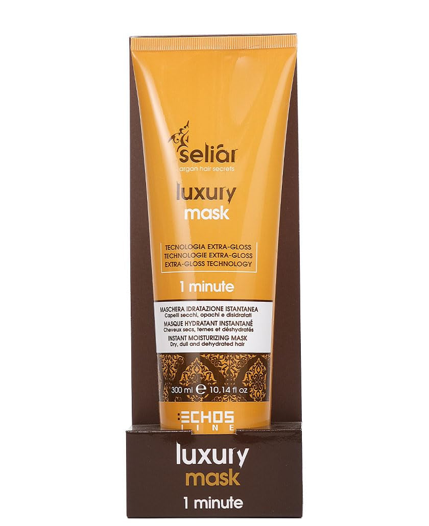 ECHOSLINE Seliar Luxury Mascarilla Hidratante Instantánea para cabello seco y deshidratado 300 ml Mascarilla capilar Naty Shop