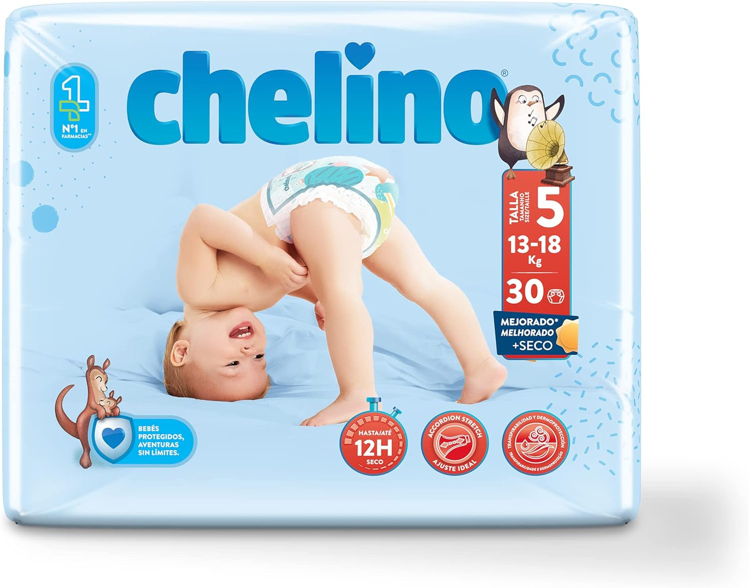 Pañales Indas Fashion & Love, Junior T 5 para 13-18 kg, (30 piezas)