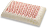 Marcapiuma - Par de almohadas viscoelásticas para el cuello - Miss & Mister - Parte ultra transpirable - Funda 100% algodón - Ortopédica - Almohada Visco Memory Foam - PRODUCTO MÉDICO - Made in Italy Naty Shop almohadas estándar