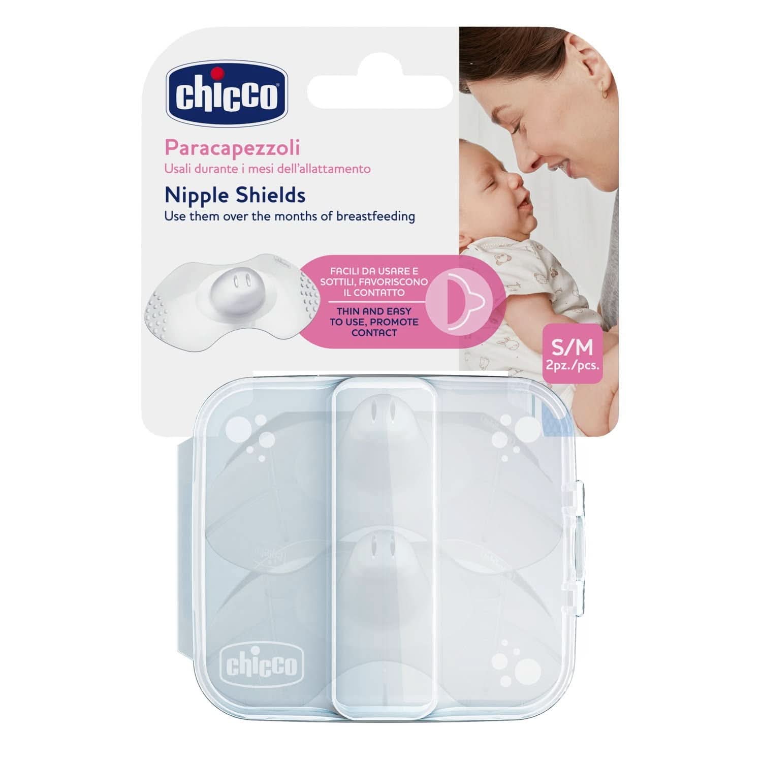 Chicco Skintoskin protector de pezones, silicona, transparente, 6uds Alimentación y Accesorios Lactancia Bebe Naty Shop