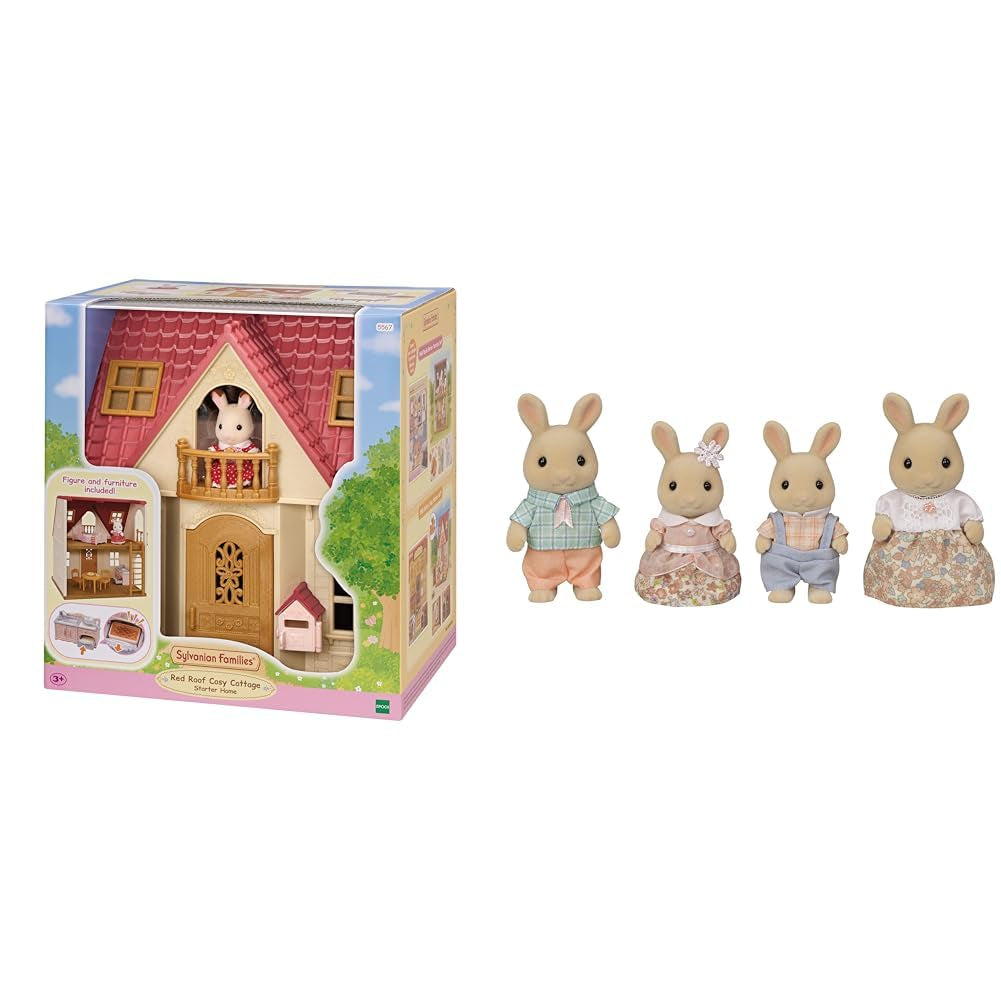 L5567 NUEVA Casa Inicial, Multicolor L5706 Familia Milk Bunny - Figuras casa de muñecas
