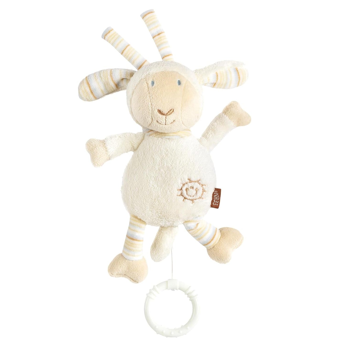 Caja de música Fehn oveja para dormir - peluche con accesorio - canción para dormir "Canción de cuna de Brahms" - juguete infantil para viajar y en casa - juguetes musicales para bebés y niños Baby Toys Naty Shop Ovejas