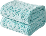 FY FIBER HOUSE Tiro de Franela Polar, Manta de Microfibra con Estampado de Guepardo 3D, 228 X 274 cm, Morado Edredones y Edredones Naty Shop Azul 50"X60"