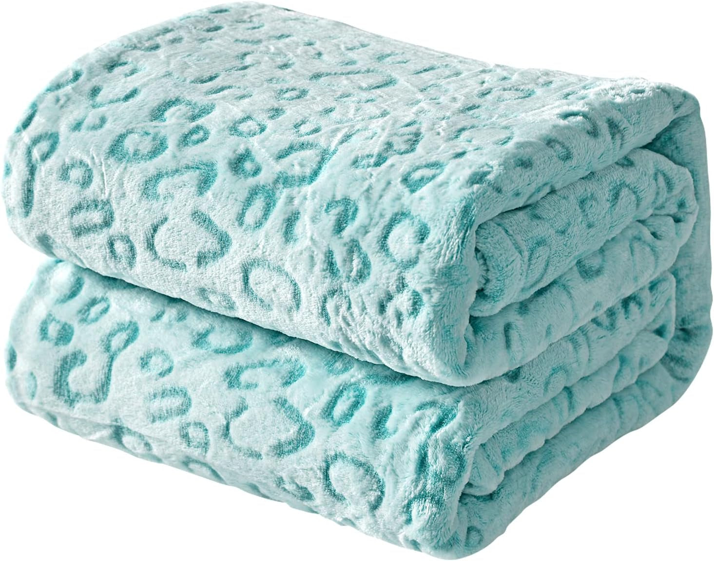 FY FIBER HOUSE Tiro de Franela Polar, Manta de Microfibra con Estampado de Guepardo 3D, 228 X 274 cm, Morado Edredones y Edredones Naty Shop Azul 50"X60"