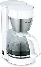 Cloer 5009 Cafetera espresso con filtro Keep Warm para hasta 8 tazas, 800 W, con jarra aislada de acero inoxidable, taza de filtro 1x4, color negro