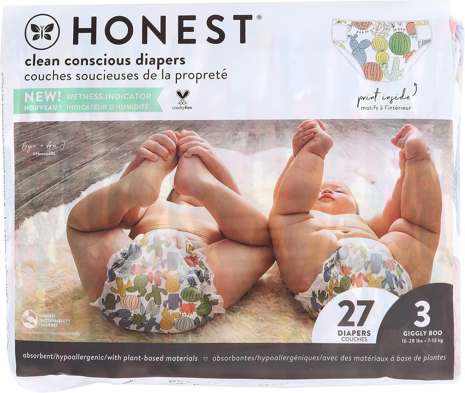 – Pañales desechables ecológicos y de alta calidad, Pandas, talla 3 (7,3–12,7 kg), 27 piezas