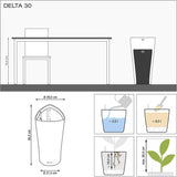 LECHUZA DELTA Premium 30 blanco brillo 15500